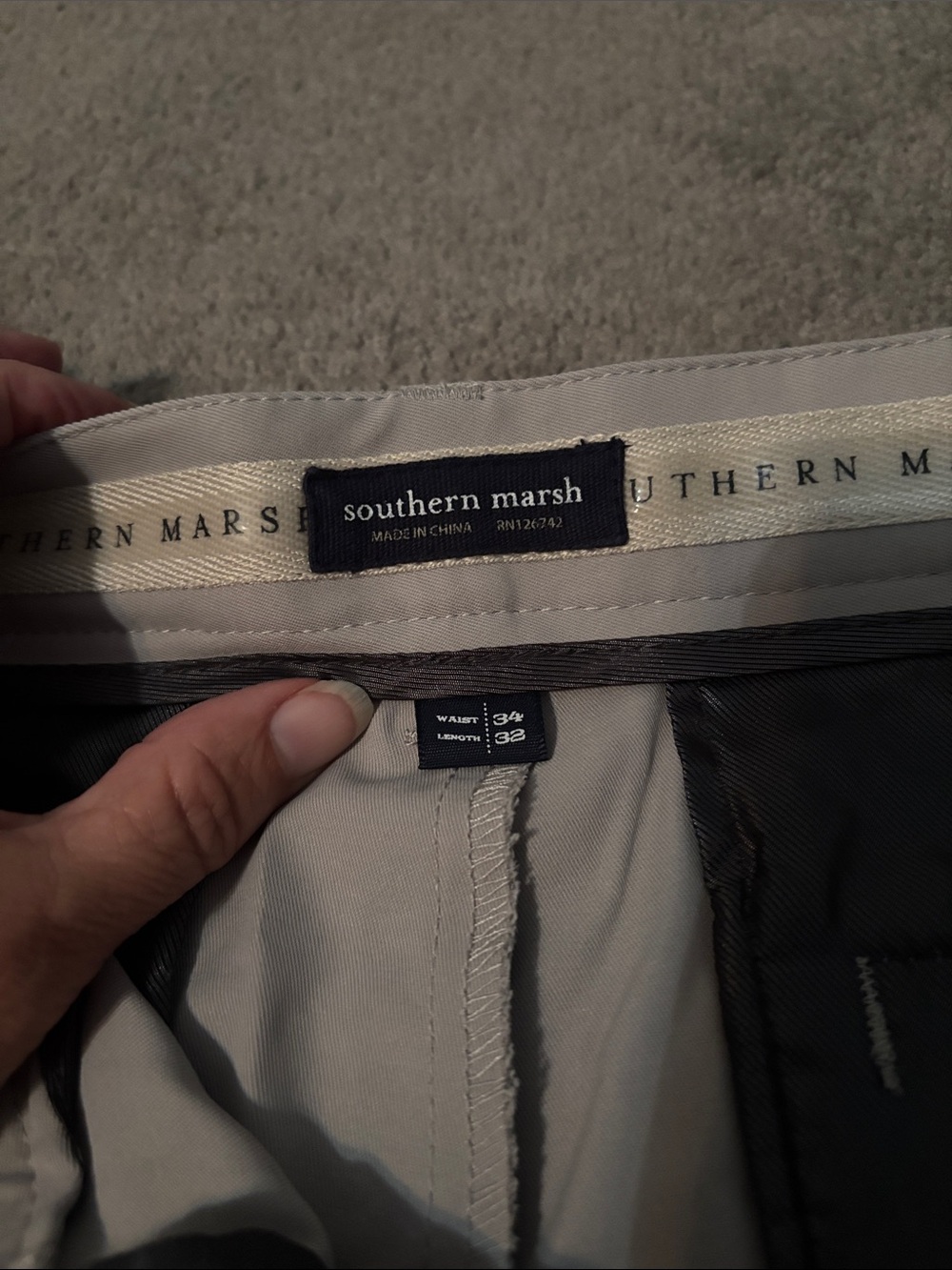 Southern Marsh Men's Light Gray Dress Pants